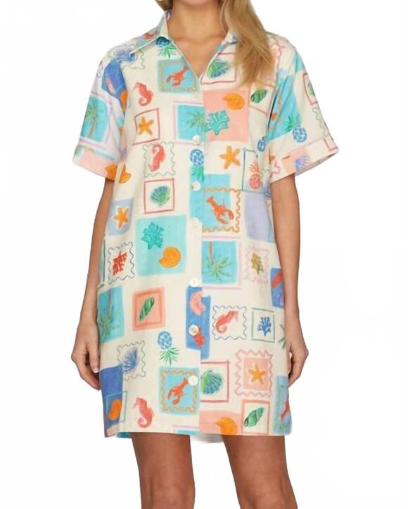 SHE + SKY Dresses & Skirts - NEW SHE + SKY by the sea polo mini dress in multi
